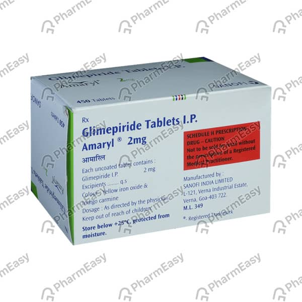 Amaryl 2mg Strip Of 15 Tablets