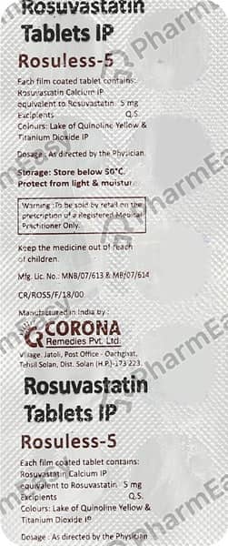 Rosuless 5mg Tablet