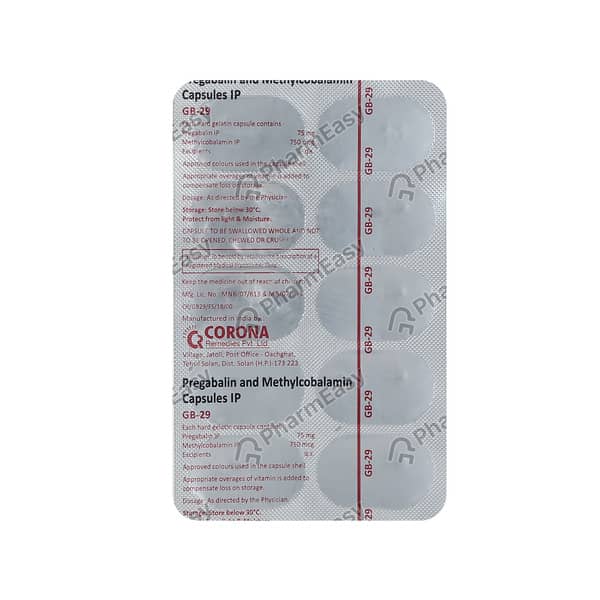 Gb 29 Strip Of 10 Capsules