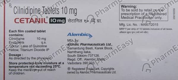 Cetanil 10mg Strip Of 10 Tablets