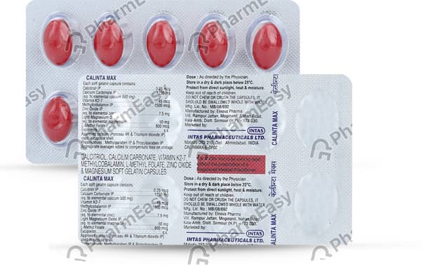 Calinta Max Strip Of 10 Softgel Capsules