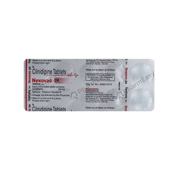 Nexovas 20mg Strip Of 10 Tablets