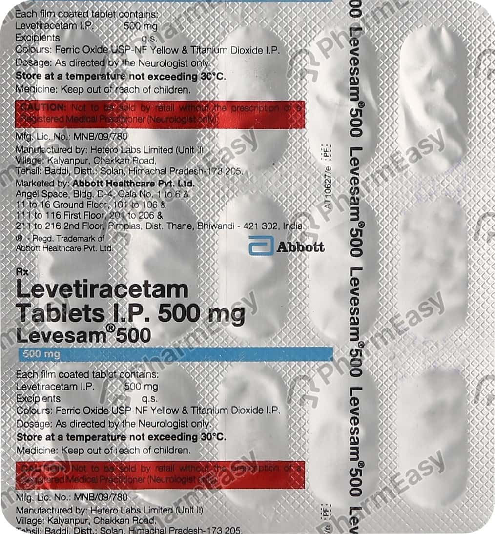 Levesam 500 MG Tablet (15) Uses, Side Effects, Price & Dosage PharmEasy