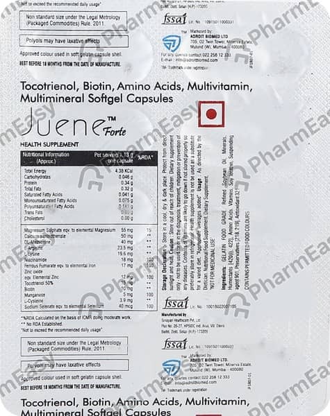 Juene Forte Strip Of 10 Capsules