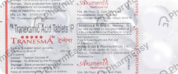 Tranesma Strip Of 10 Tablets