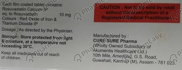 Rosycap 10mg Strip Of 10 Tablets