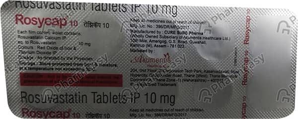 Rosycap 10mg Strip Of 10 Tablets