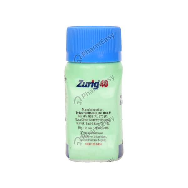 Zurig 40mg Bottle Of 30 Tablets