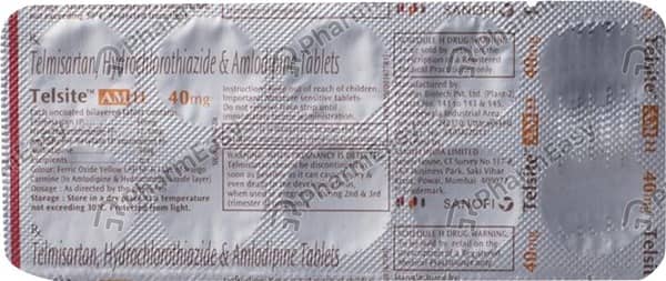 Telsite Am H 40mg Strip Of 10 Tablets