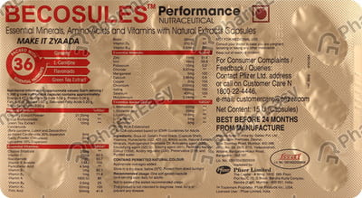 Becosules Performance Strip Of 15 Softgel Capsules