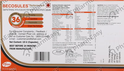 Becosules Performance Strip Of 15 Softgel Capsules