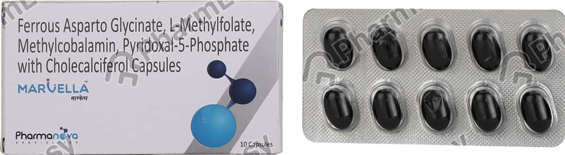 Buy Marvella Strip Of 10 Capsules Online at Flat 15% OFF | PharmEasy