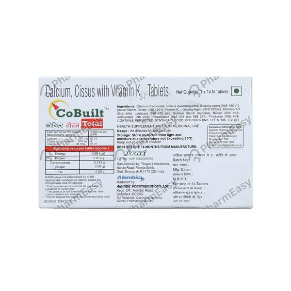 Cobuilt Total Strip Of 14 Tablets