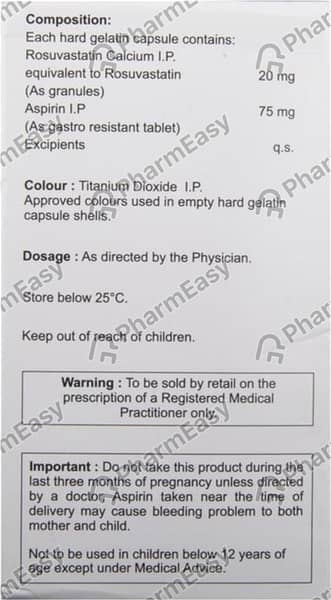 Rosutor A 20/75Mg Strip Of 10 Capsules