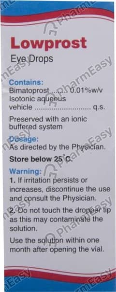 Lowprost 0.01% Eye Drops 3Ml