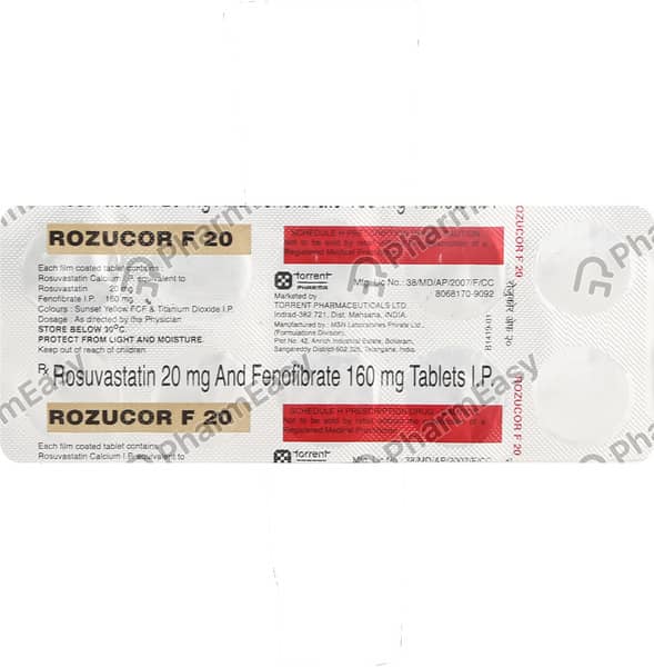 Rozucor F 20mg Strip Of 10 Tablets