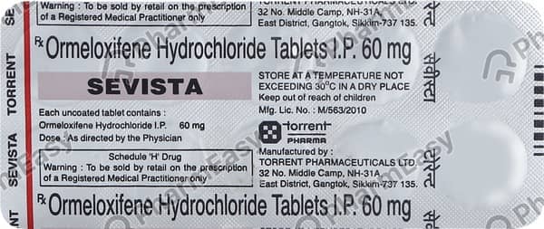 Sevista 30mg Strip Of 10 Tablets