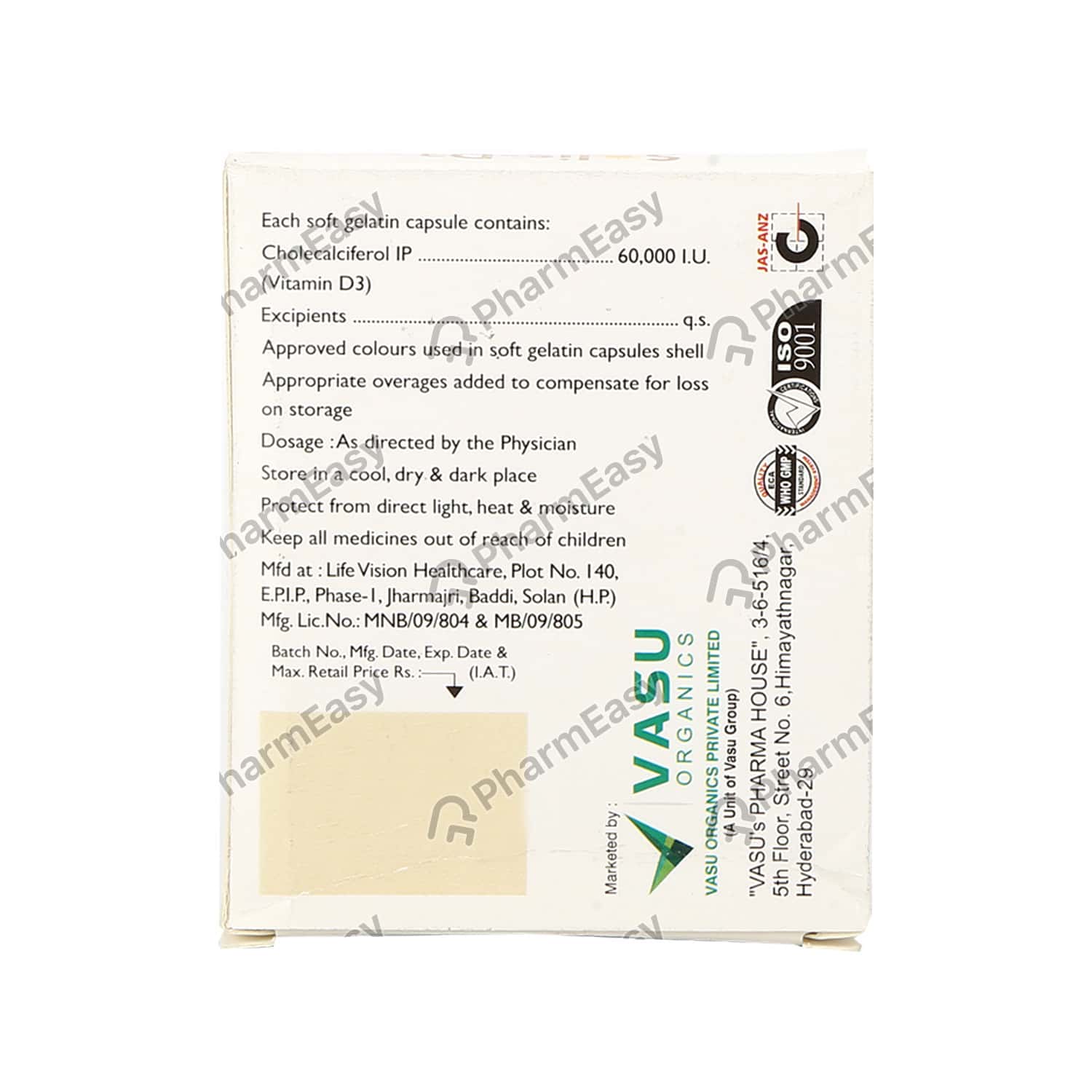 Solis D3 60000 IU Capsule (4) Uses, Side Effects, Dosage, Composition