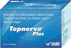 TOPNERVE PLUS STRIP OF 10 CAPSULES
