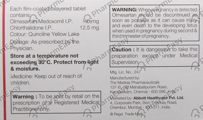 Winbp Ct 40/12.5mg Strip Of 10 Tablets
