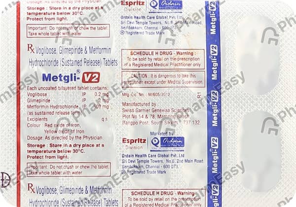 Metgli V 2mg Tablet
