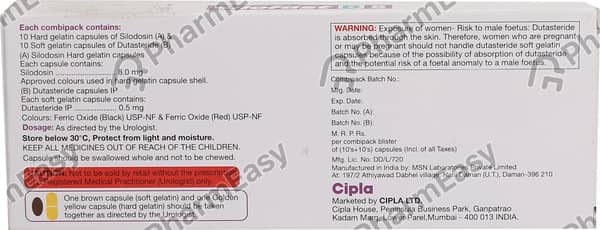 Silofast D 8mg Strip Of 20 Combipack Capsules