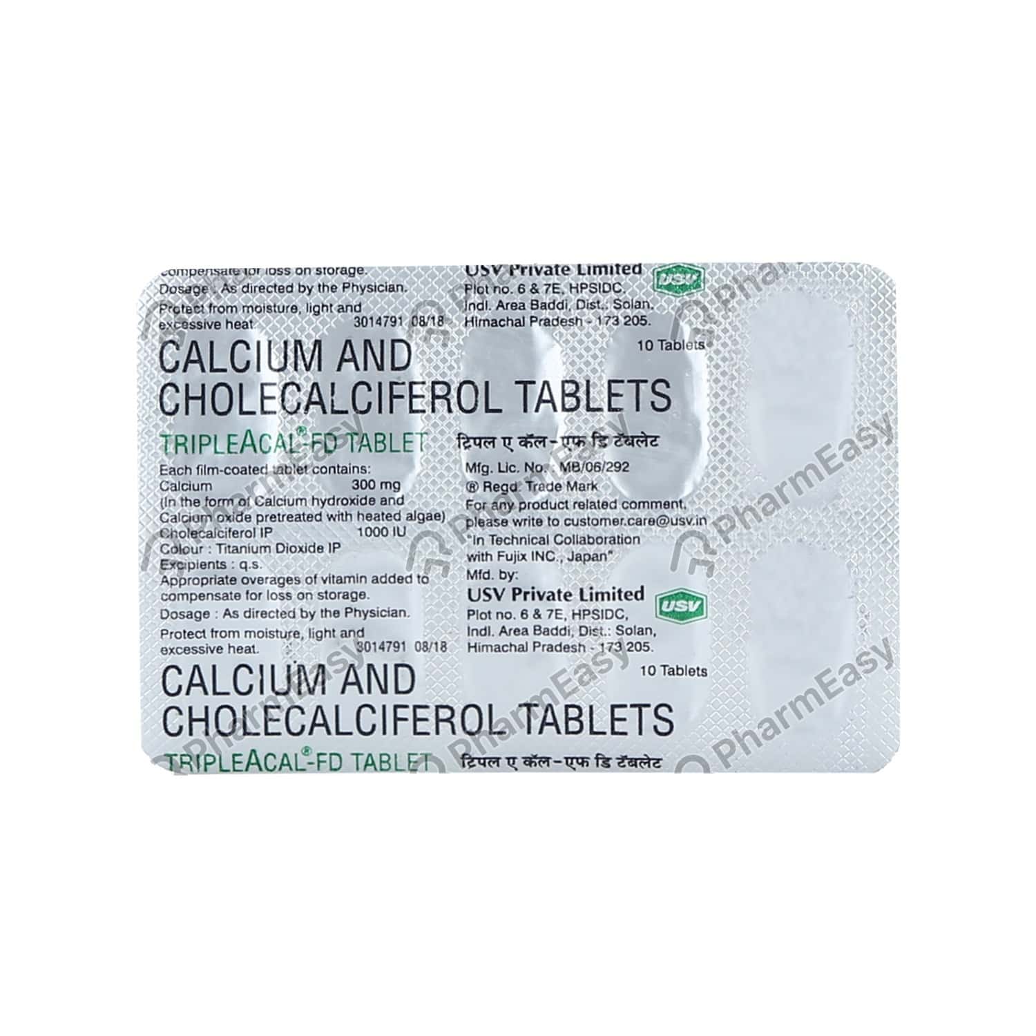 Tripleacal Fd Strip Of 10 Tablets Uses, Side Effects, Price & Dosage