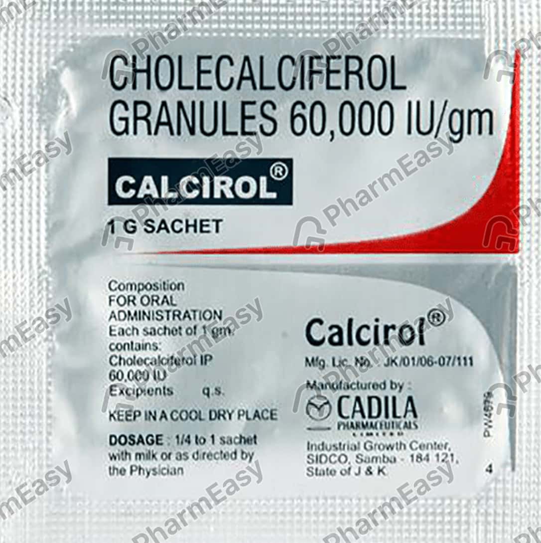 Evecalcirol 60000 IU Granules (1) Uses, Side Effects, Price & Dosage