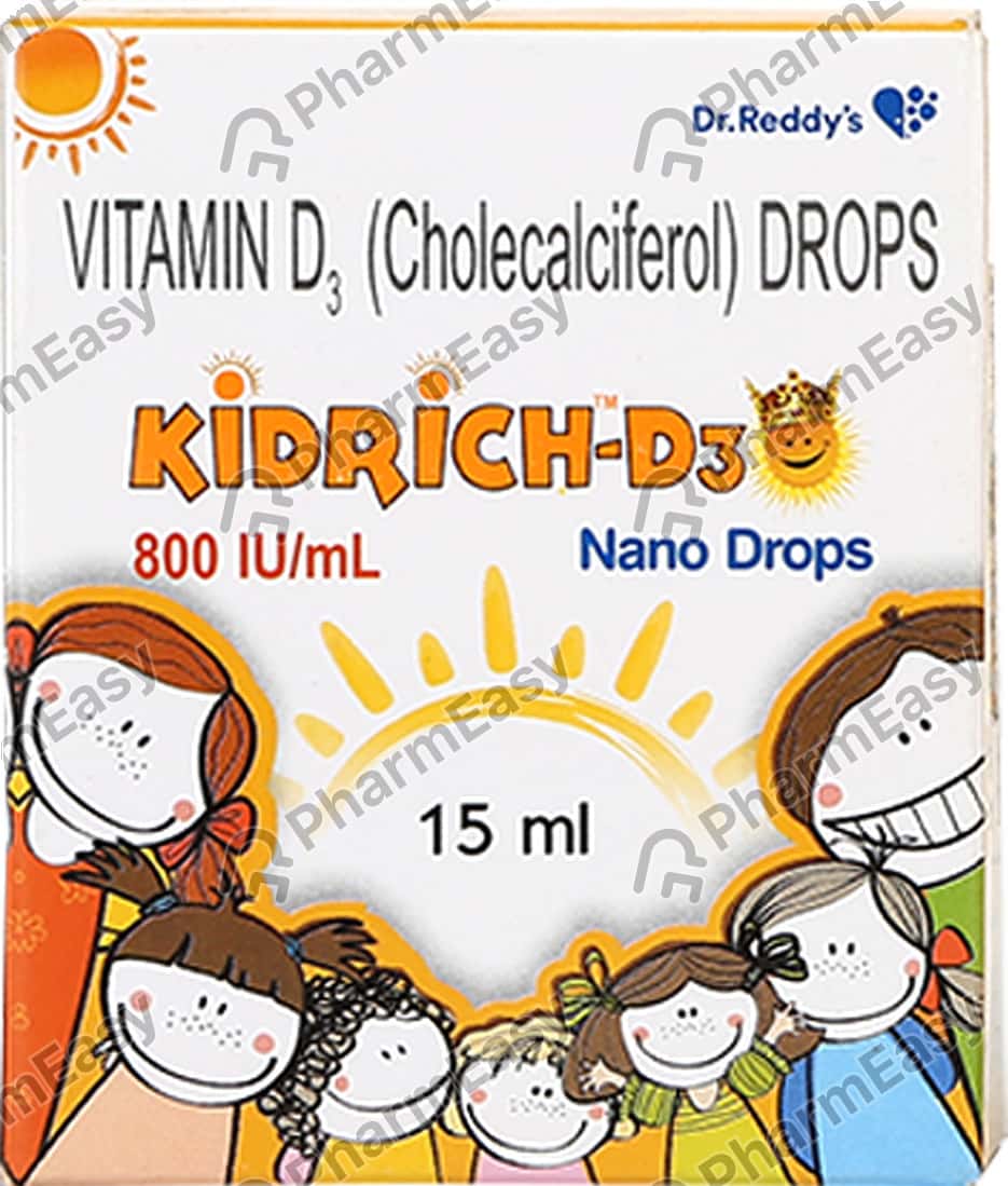 Kidrich D3 800 IU/ML Oral Drop (15) Uses, Side Effects, Price & Dosage