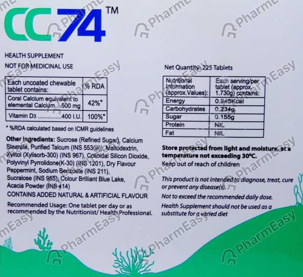 Cc 74 Strip Of 10 Chewable Tablets