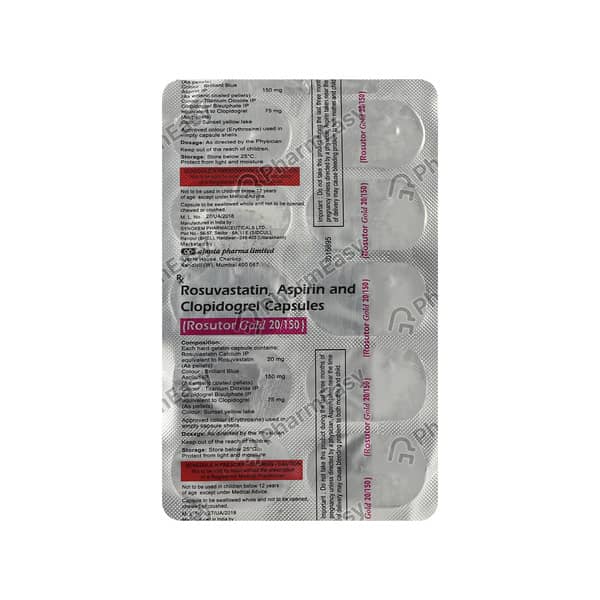 Rosutor Gold 20/150mg Strip Of 10 Capsules