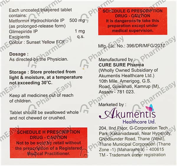 Switglim M 1/500mg Tablet