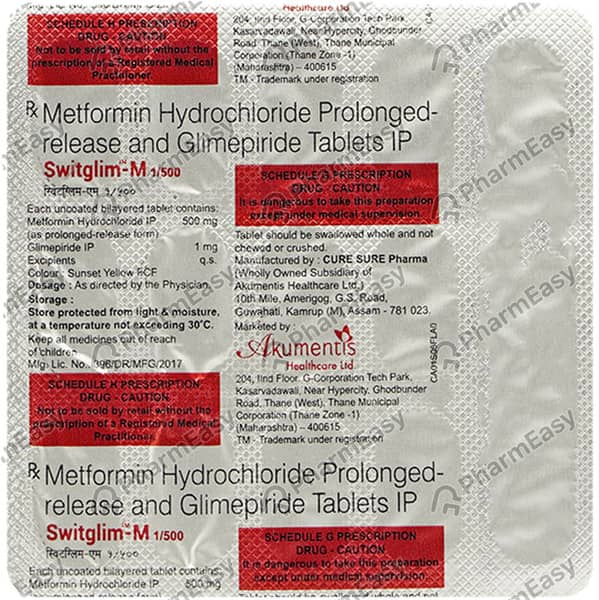 Switglim M 1/500mg Tablet