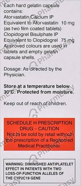 Clopitab Cv 10mg Strip Of 10 Capsules