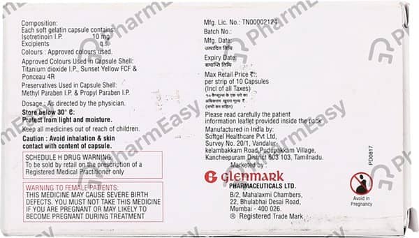 D Acne I 10mg Strip Of 10 Capsules