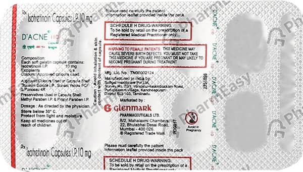 D Acne I 10mg Strip Of 10 Capsules
