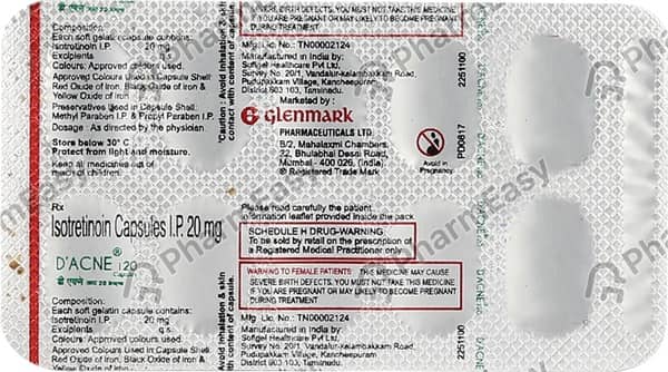 D Acne I 20mg Strip Of 10 Capsules