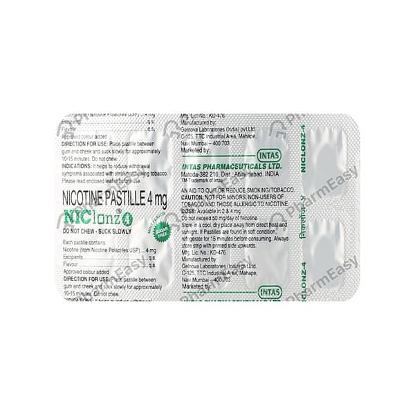 Niclonz 4Mg Strip Of 10 Pastilles