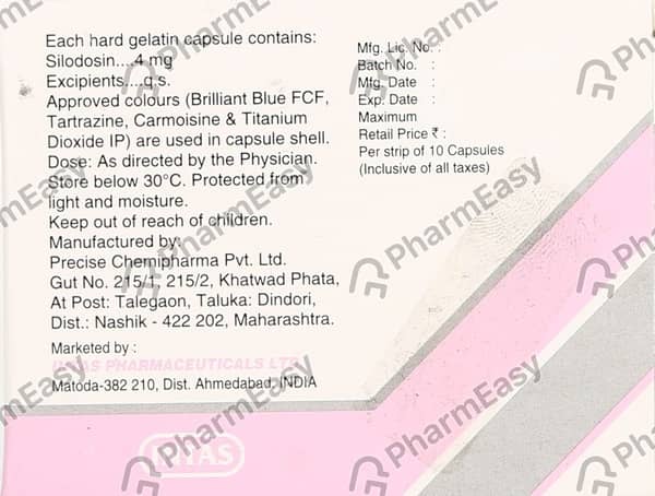 Silotime 4mg Strip Of 10 Capsules