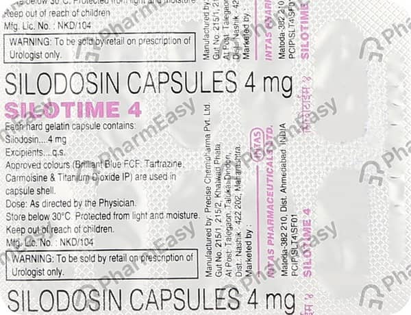 Silotime 4mg Strip Of 10 Capsules