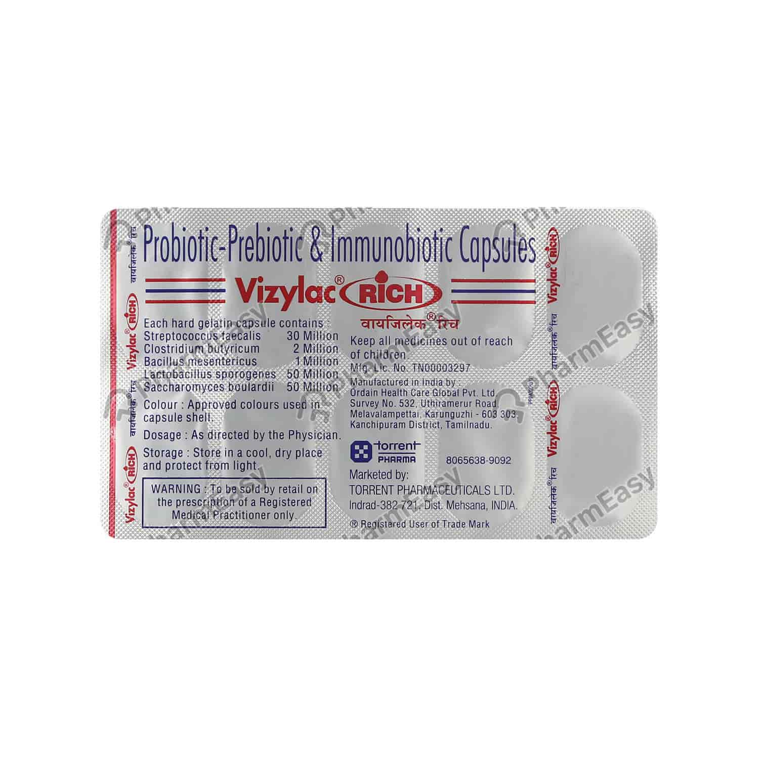 Vizylac Capsule Use In Hindi Buy Vizylac Rich Capsule Online at Flat 18% OFF* | PharmEasy