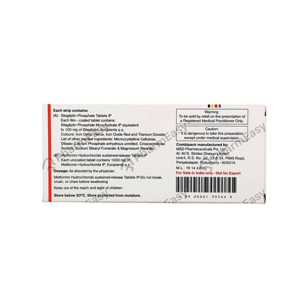 Janumet Xr Cp 100/1000mg Strip Of 7 Tablets