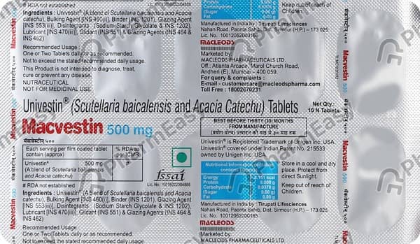 Macvestin 500mg Strip Of 10 Tablets