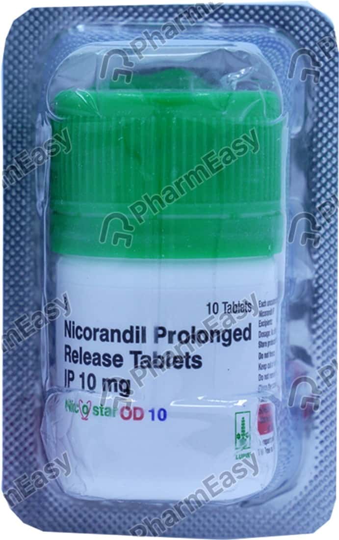Nicostar Od 10 MG Tablet (10): Uses, Side Effects, Price & Dosage ...
