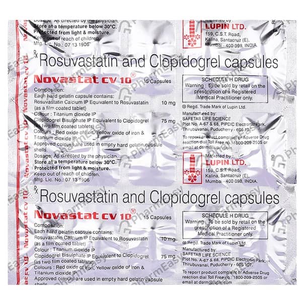 Novastat Cv 10mg Strip Of 10 Capsules