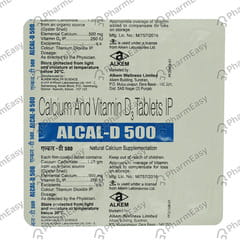 Alcal D 500mg Strip Of 15 Tablets