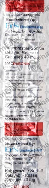 Mac Rabonik 40mg Strip Of 10 Capsules