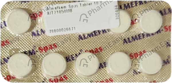 Almefkem Spas Strip Of 10 Tablets