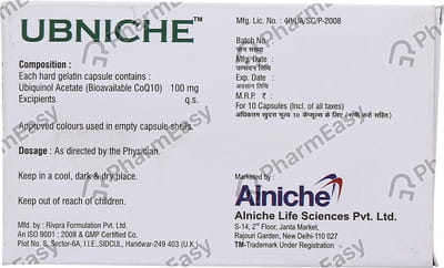 Ubniche 100mg Strip Of 10 Capsules