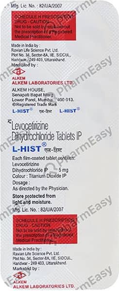 L Hist 5mg Strip Of 10 Tablets